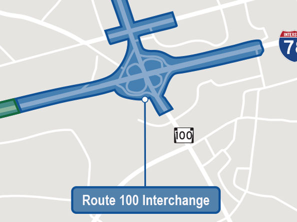 I-78 reconstruction project section route 100 interchange