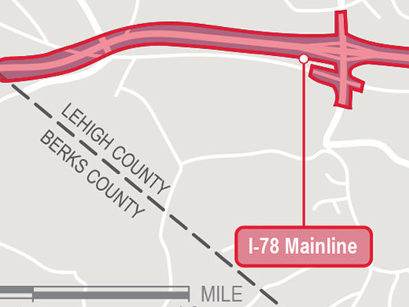 I-78 reconstruction project section I-78 mainline