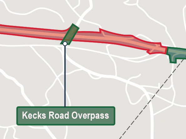 I-78 reconstruction project section Kecks Road overpass
