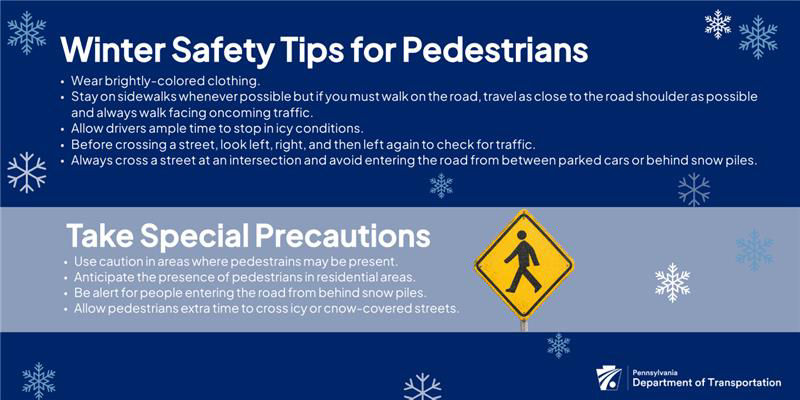 Graphic with winter safety tips