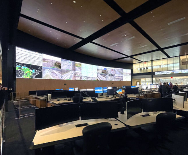 Interior view of the Regional Traffic Management Center.