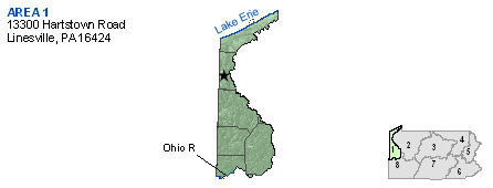 Diagram showing PFBC fisheries management area 1 