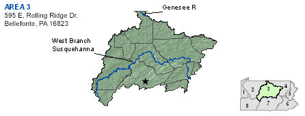 Diagram showing PFBC fisheries management area 3