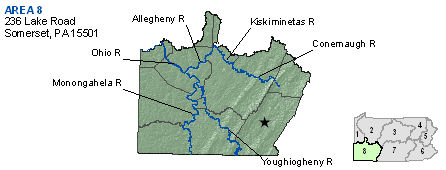 Diagram showing PFBC fisheries management area 8