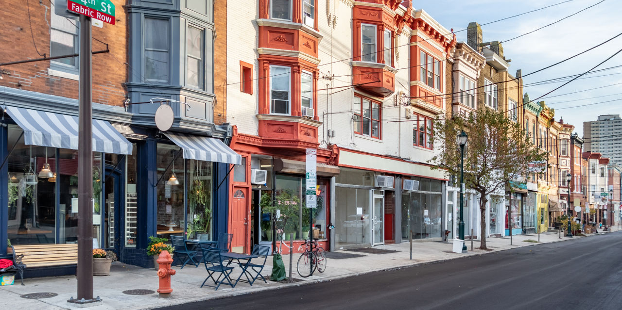 A historic community street in Philadelphia.