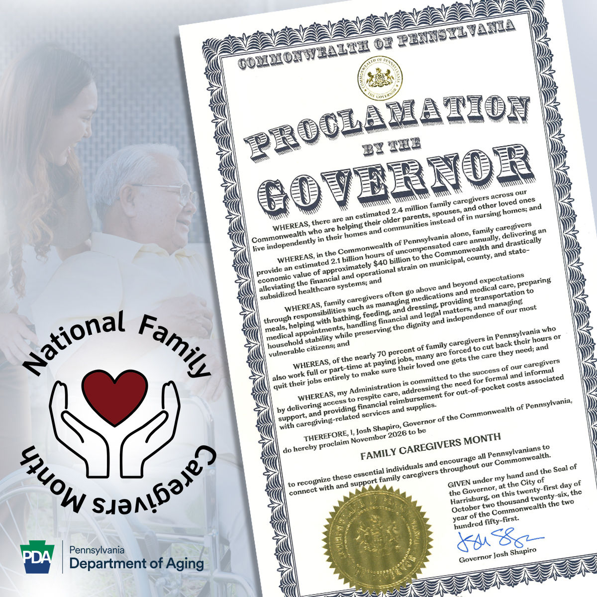 proclamation supporting Family Caregivers Month