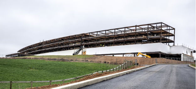 Finalized structural frame of the Marquee Building.