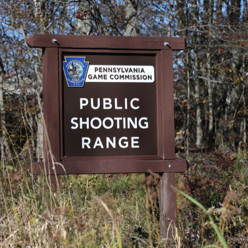 shooting range sign