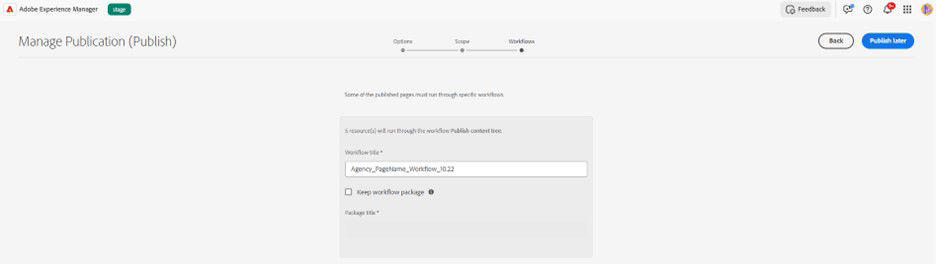 Publish Later step 5