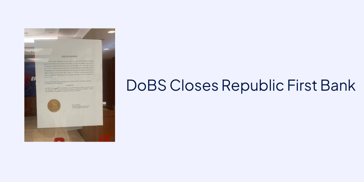 DoBS Closed first republic bank