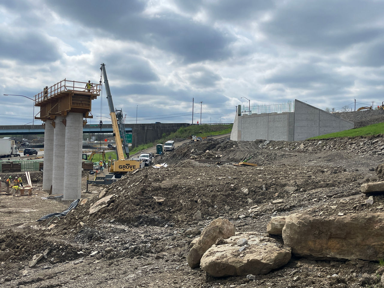 photo of construction activities on April 16, 2026