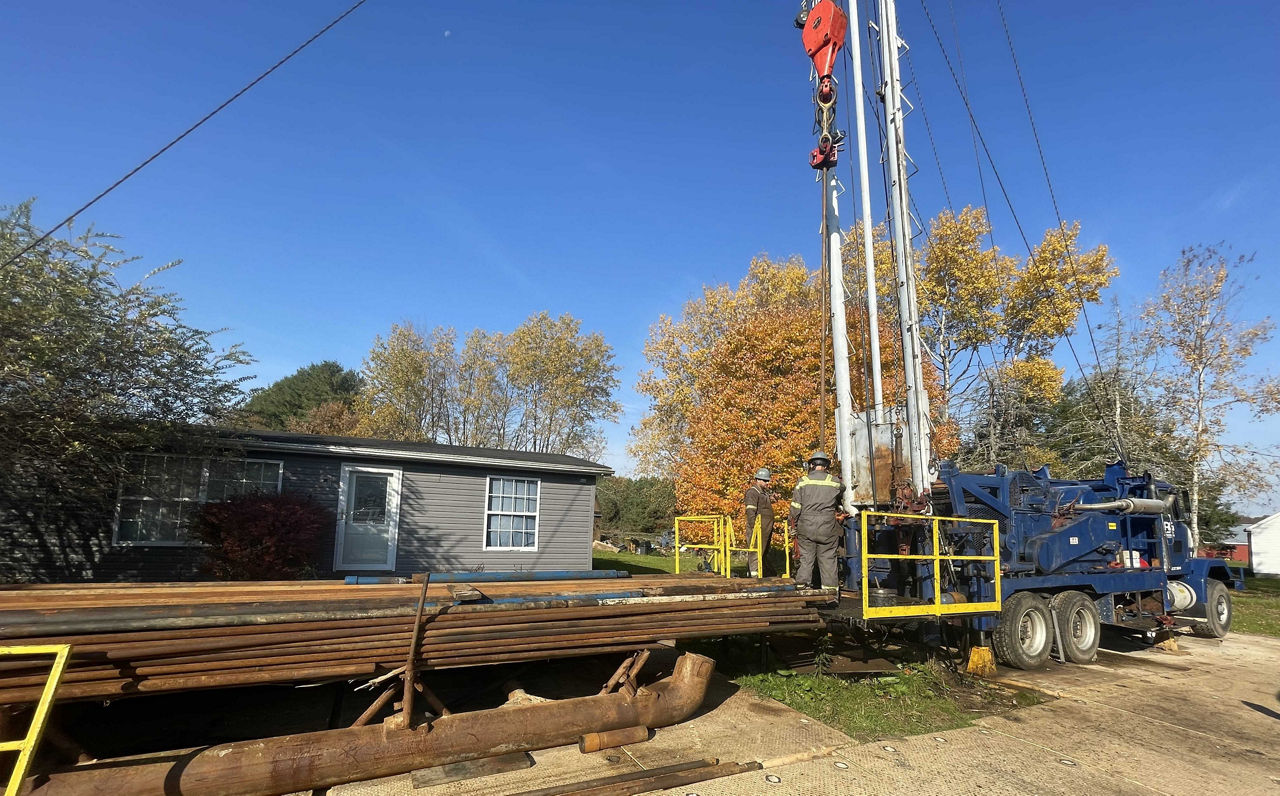 Rig Next to House