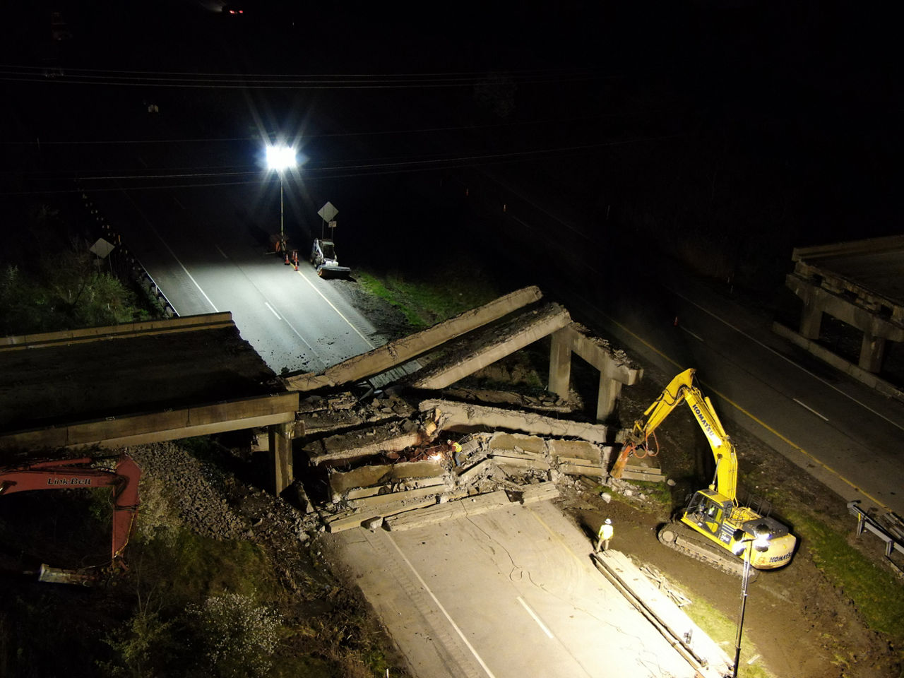 Route 318 bridge demo WB