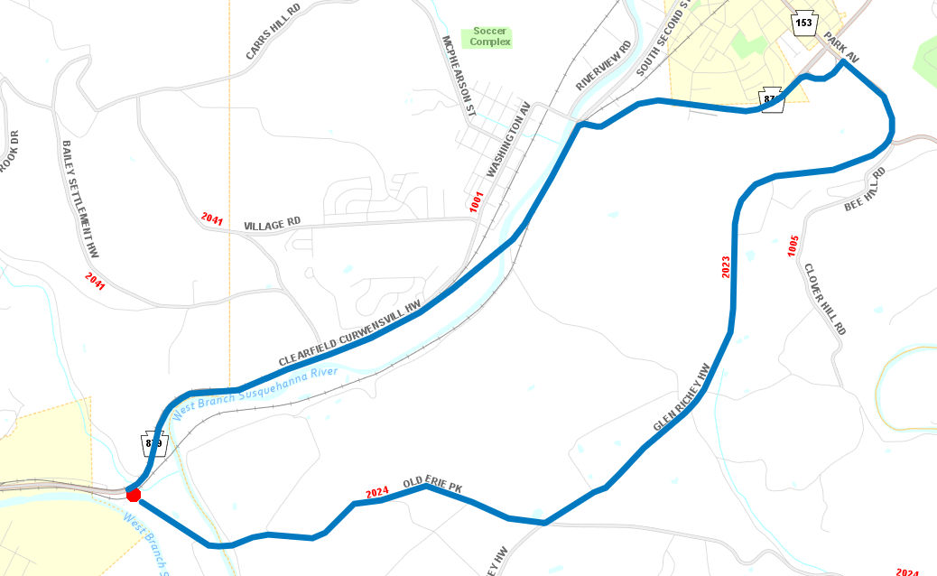 Route 2024 Detour Map
