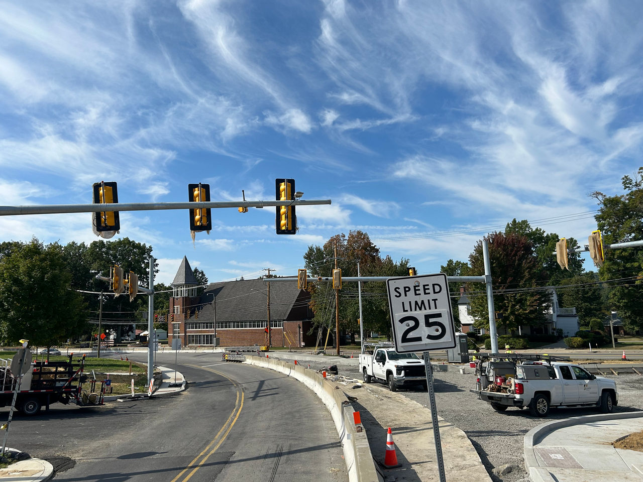 Mercer Co Routes 18 and 58 project aerial view photo