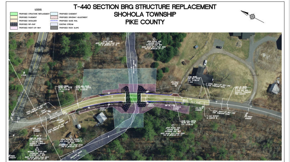 T-440 Shohola Falls Road Structure Replacement Display Board
