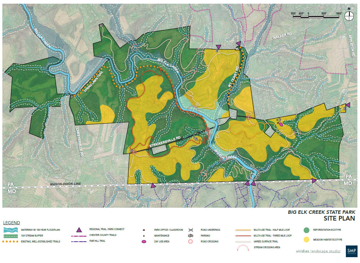 Proposed Site Plan for Big Elk Creek State Park