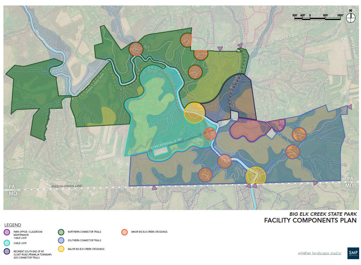 Proposed Facility Components Plan for Big Elk Creek State Park