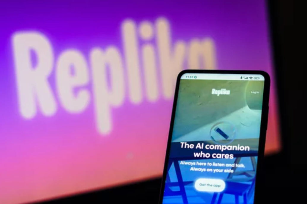 Replika AI on phone screen