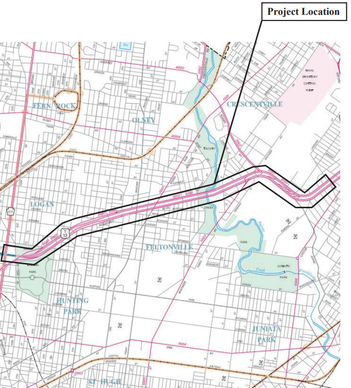 Broad Street to Pratt Street map