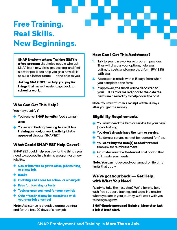 Thumbnail for "More Than A Job" Employment and Training Program Flyer