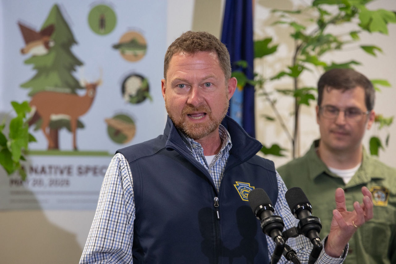 speaking during Native Species Day