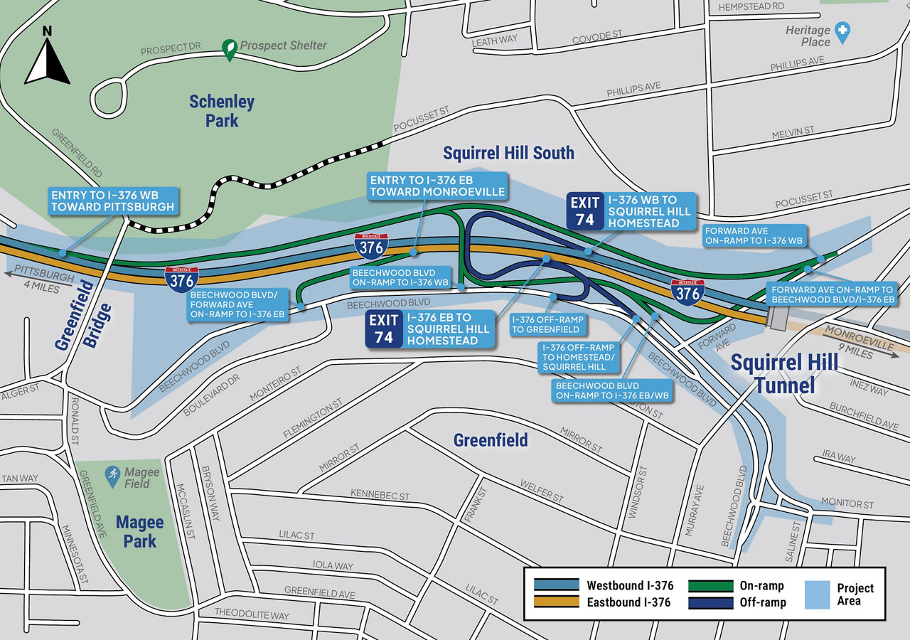 Squirrel Hill Interchange Project Location
