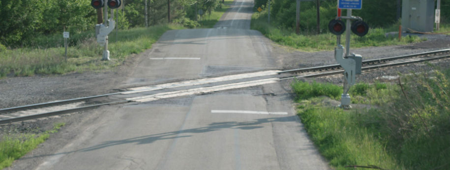 Route 1001 (Rasselas Road) South railroad crossing