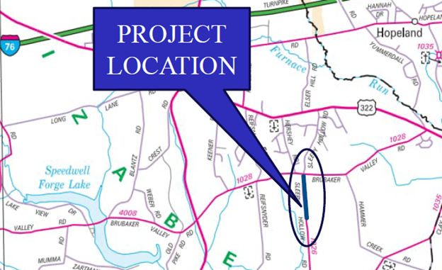 Map of Sleepy Hollow Road Stream Replacement Project