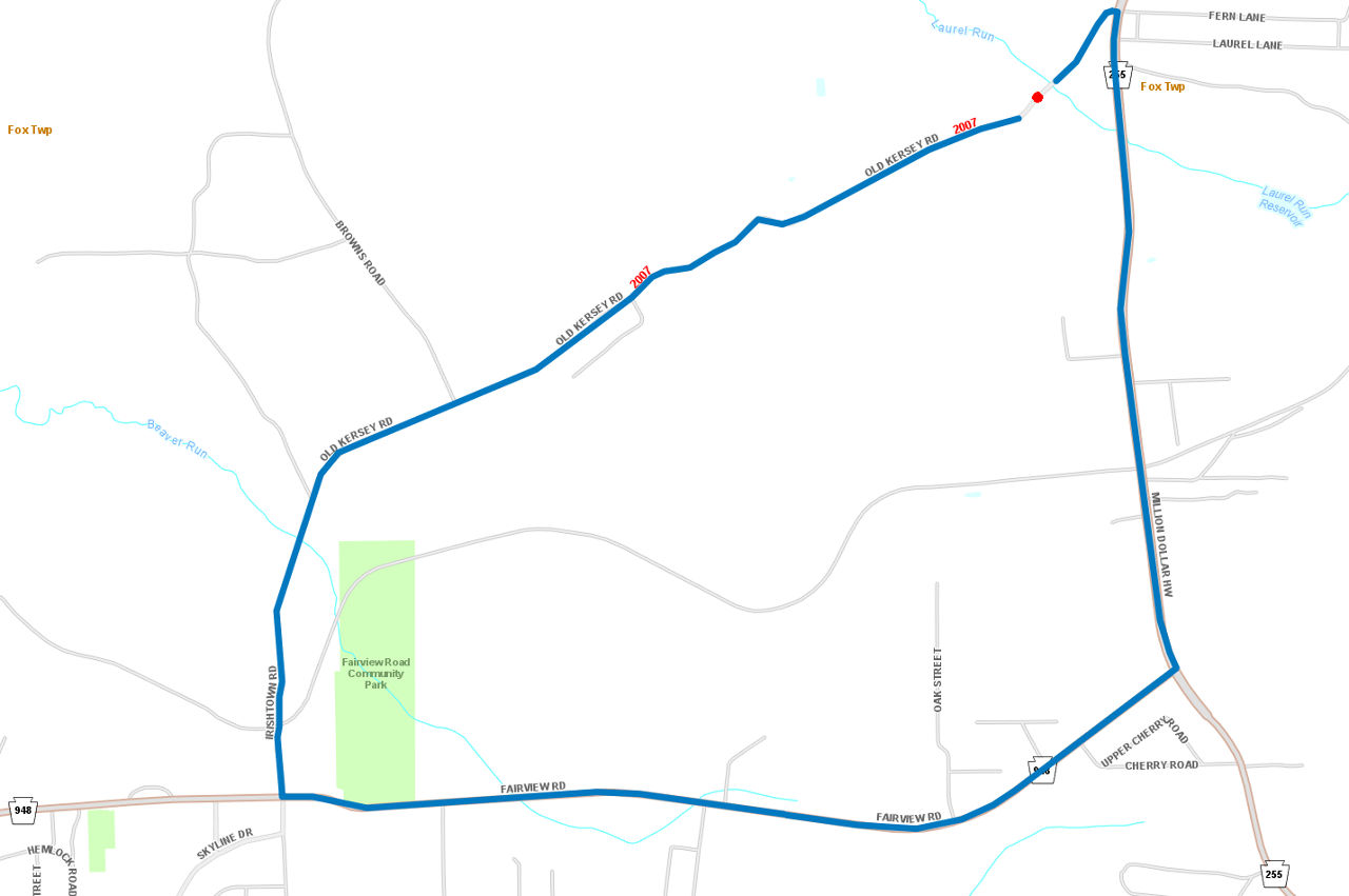 Route 2007 pipe replacement detour
