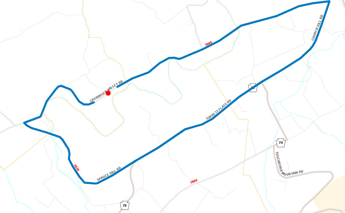 SR 3008-A03 detour map