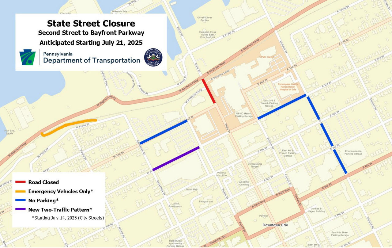 State Street Closure Map
