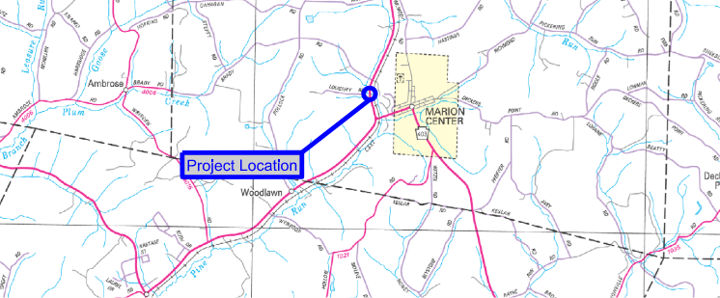 U.S. 119 over Pine Run location map