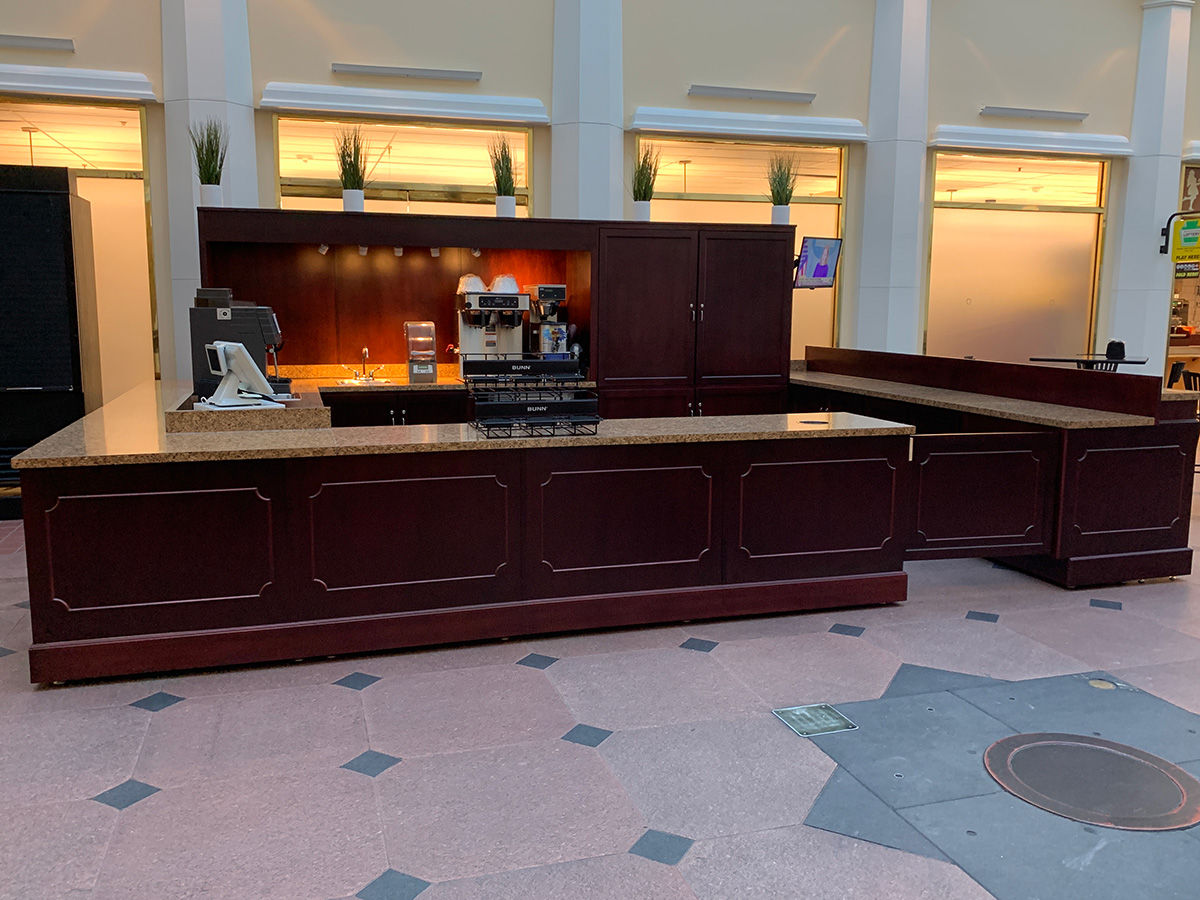 A coffee kiosk at the capitol