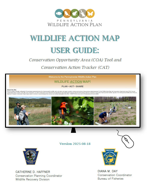 Cover page of the PA Wildlife Action Plan User Guide