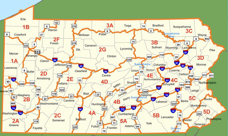 WMU Map of Pennsylvania