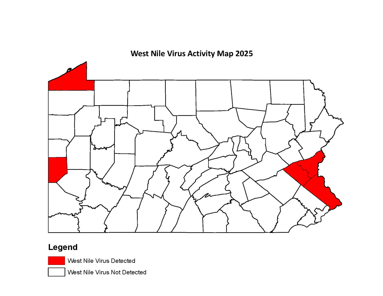 2025 West Nile Virus Activity Map