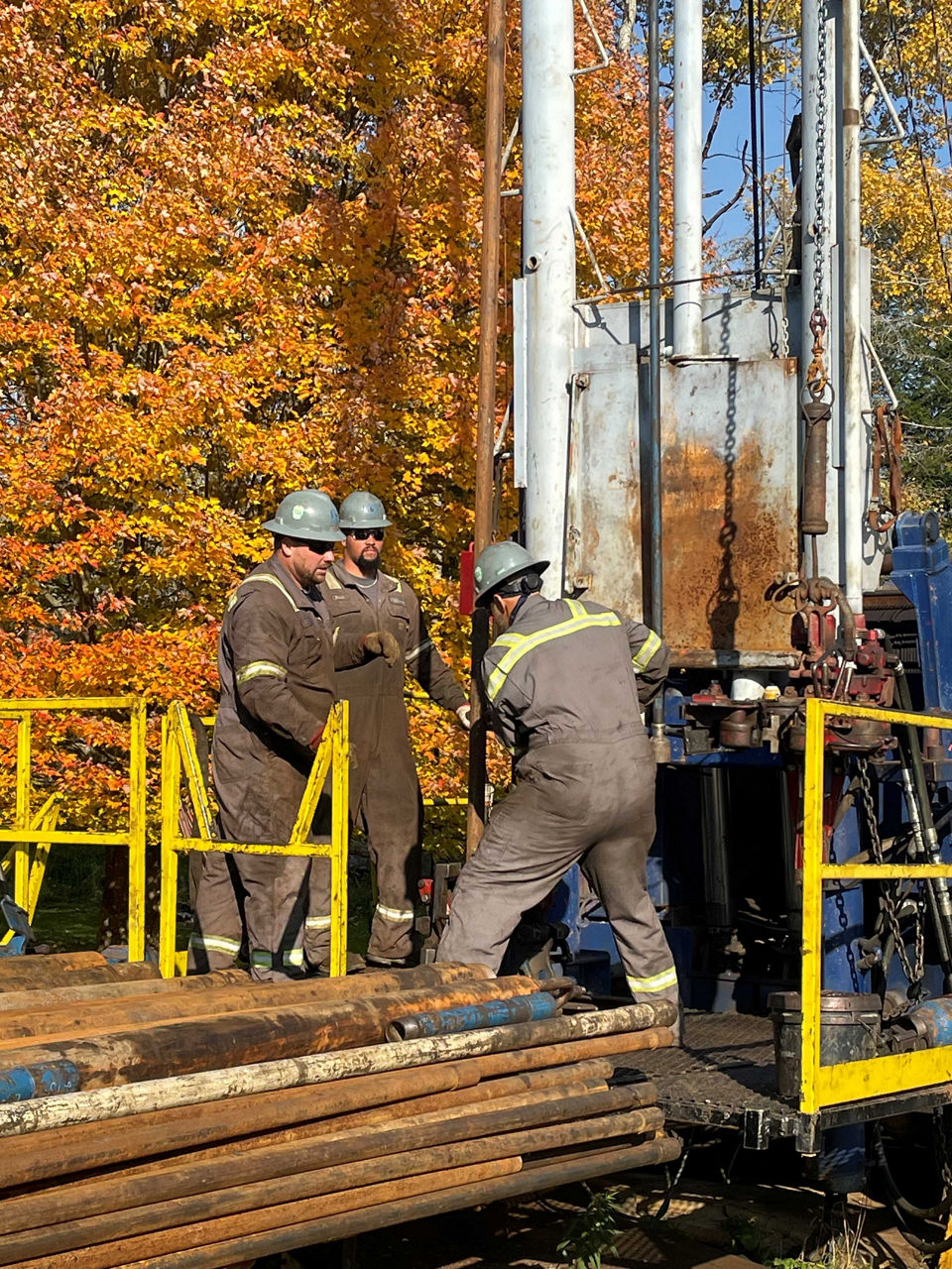 Workers on Rig