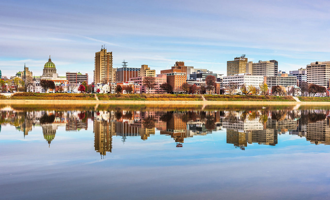 Photograph of the city of Harrisburg