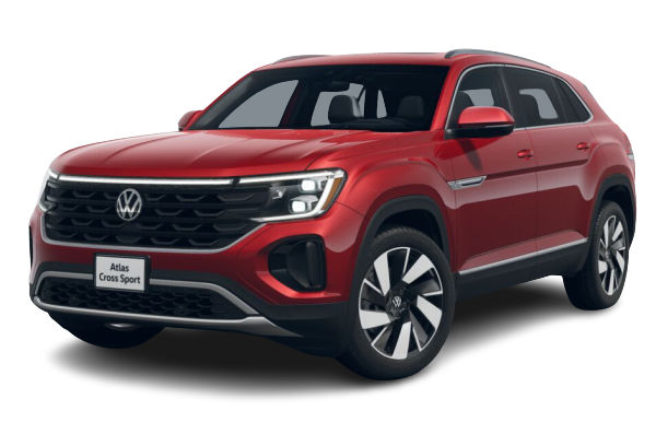 Front exterior view of the 2024 Volkswagen Atlas Cross Sport for Sale in Racine, WI