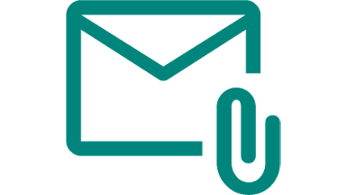 Envelope with paperclip 