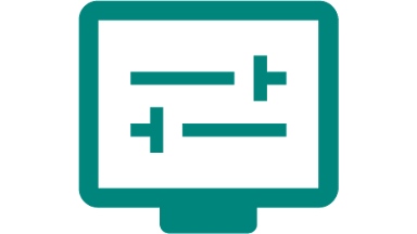 Computer monitor with lines on the screen 