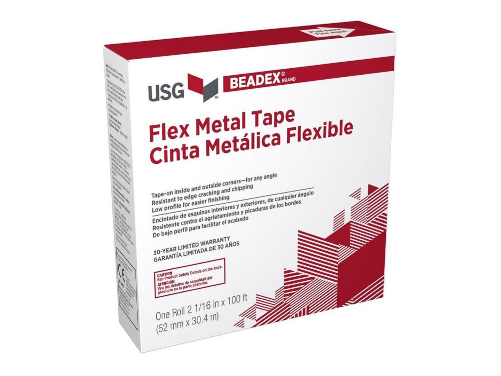 Beadex® Brand Flexible Metal Tape-On Corner Bead — USG