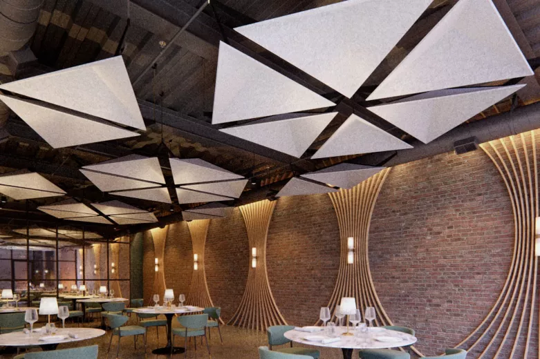 a.ewillams コルク Ceilings Plus® Design Solutions - Colortex™ Trimetrix™ Acoustical