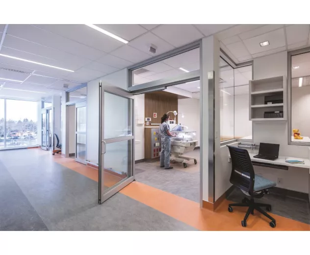 USG - Halcyon™ Healthcare Acoustical Panels - Chinook Regional Hospital in Lethbridge, Alberta, Canada, Architect: Perkins+Will/Group2, Photo: © Andrew Latreille
