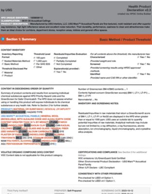 Health Product Declaration