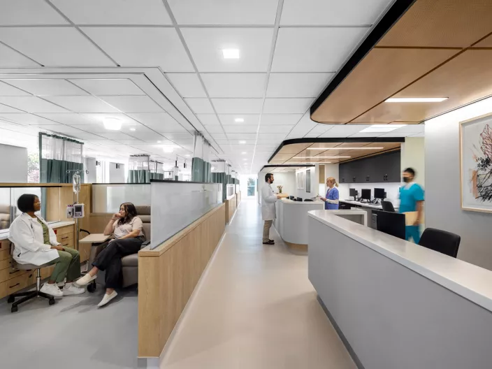 USG Mars™ Heathcare Acoustical Panels with ClimaPlus™ Performance, Summit Healthcare in Clifton, NJ, Architect: Gensler Photo: © Tom Sibley, Courtesy of Gensler