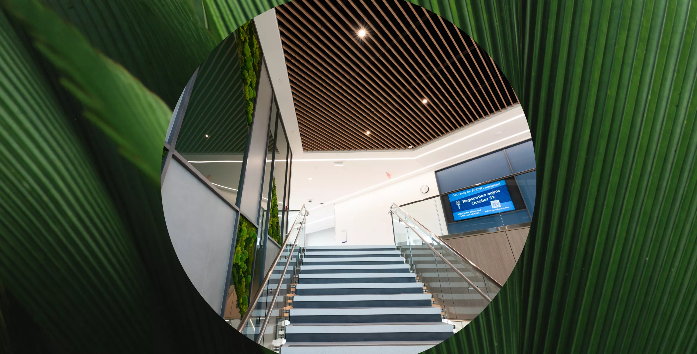 Barz® - Open Plenum Modular Acoustic Baffles, Wake Tech Community College, Architect: BSA LifeStructures, Photo: Fungi Media © USG Interiors, LLC.