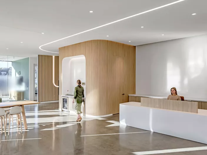 USG Ensemble® Acoustical Drywall Ceiling, Bio Tech Company, Architect: HOK, Photo: © Eric Laignel