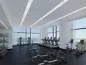 USG - Donn® Brand DXW™ 1-1/2" Acoustical Suspension System - Donn Brand DXW 1-1/2" Acoustical Suspension System, Fitness Center - DXW / MarsSQ edge, Rendering © USG Corporation 2025. All rights reserved.